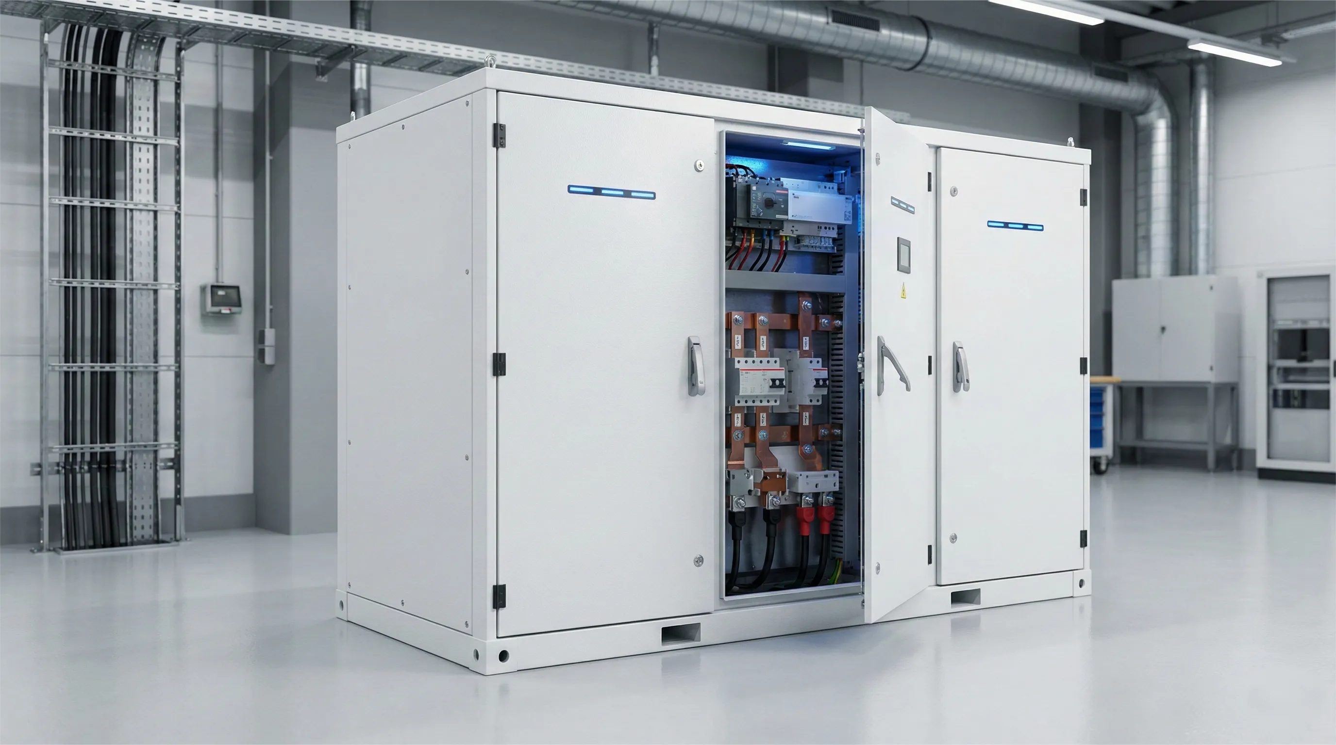 英特丽储能PCS变流器机柜内部结构