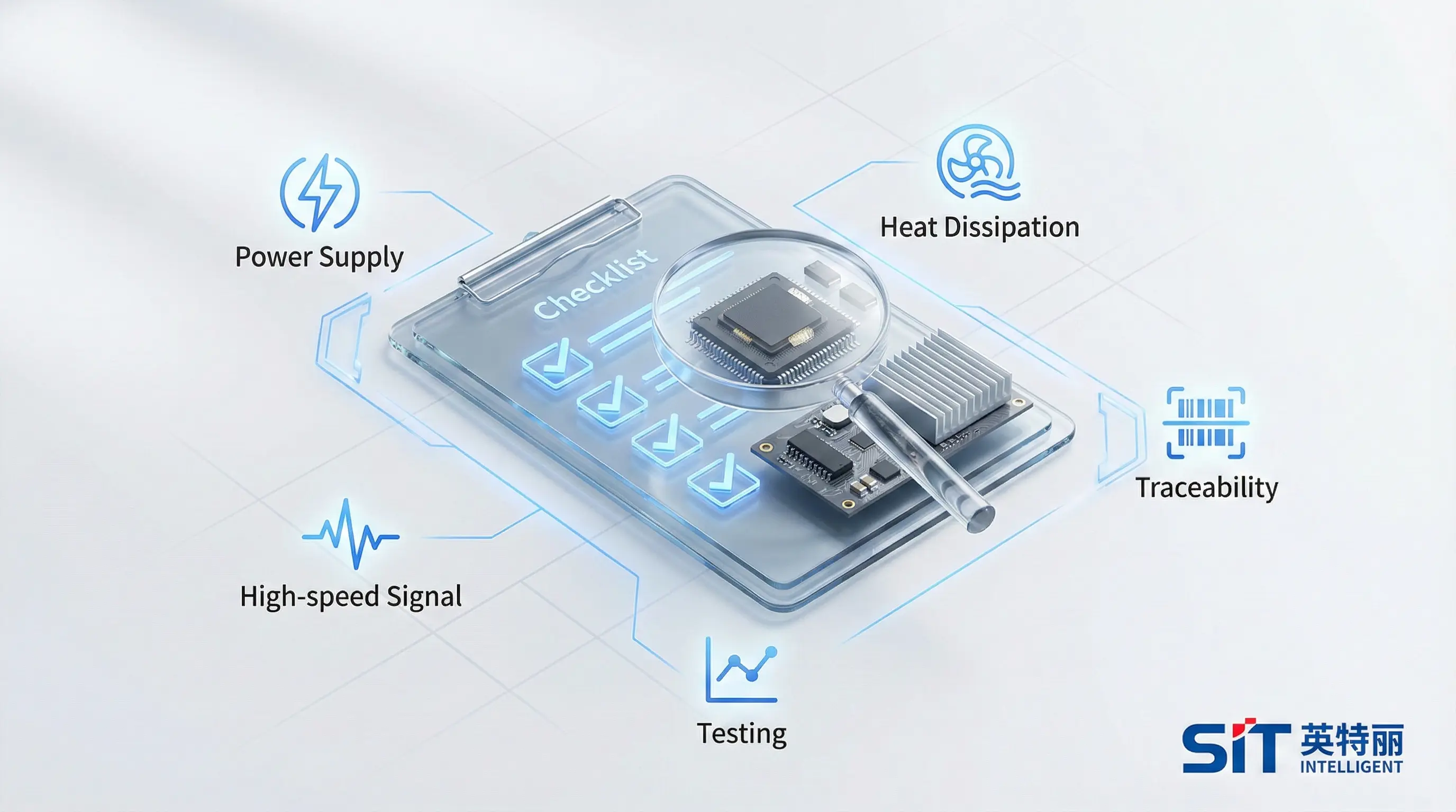 AI算力硬件量产DFM/DFT检查清单海报